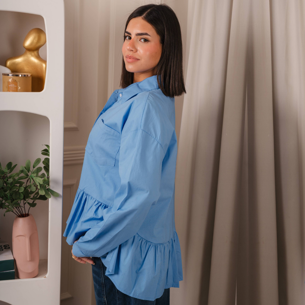 Ruffled hem Shirt