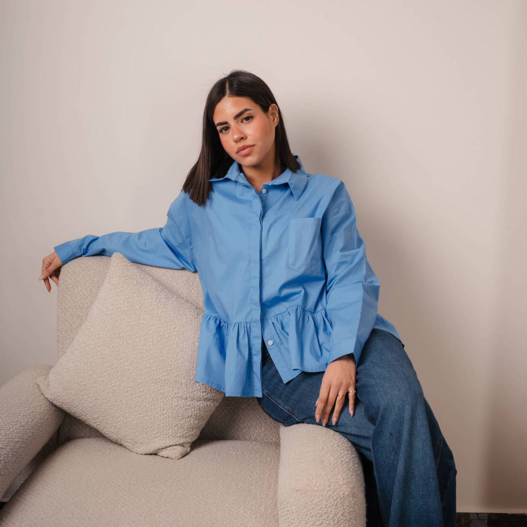 Ruffled hem Shirt