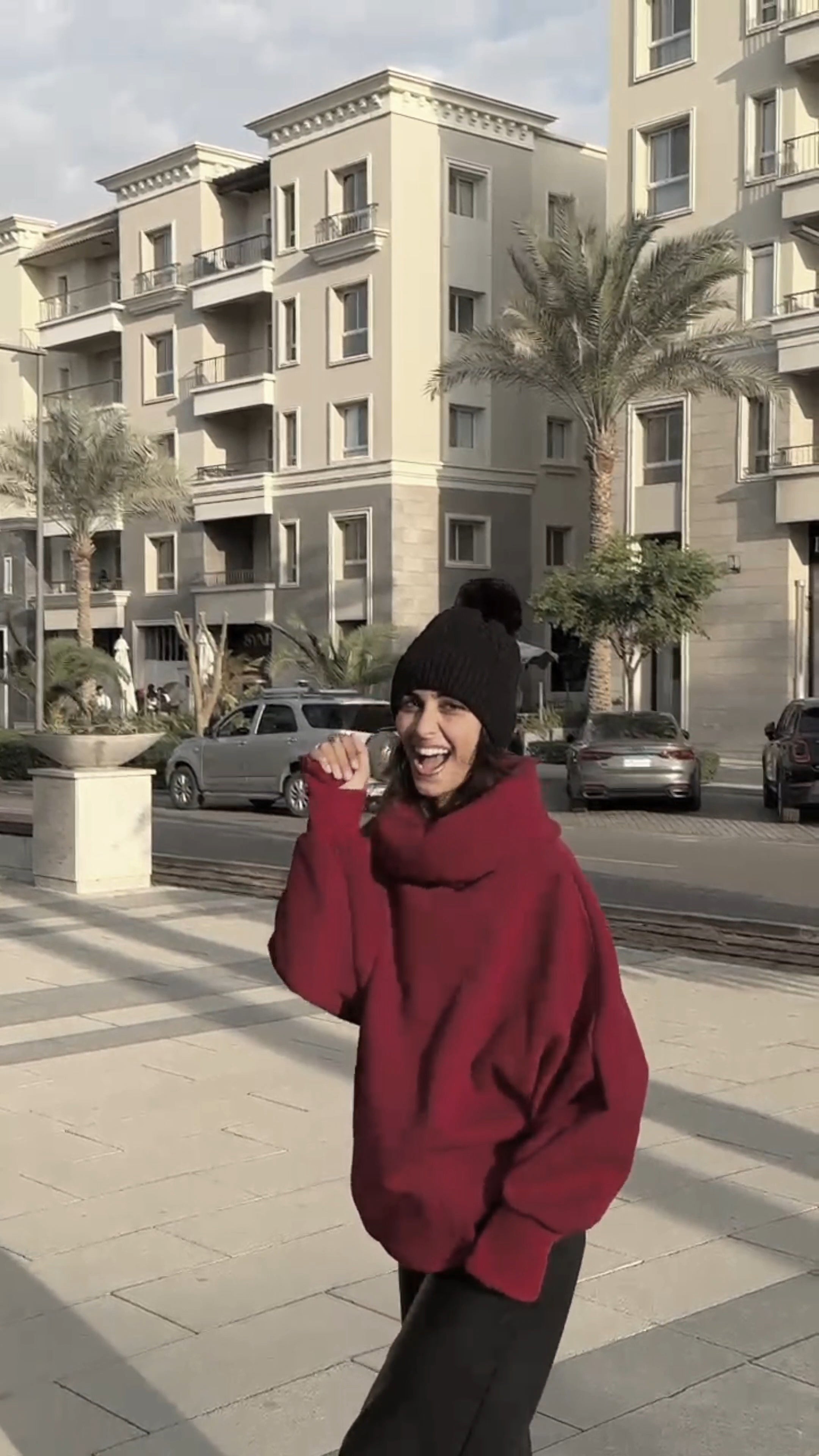 Burgundy High Collar sweatshirt