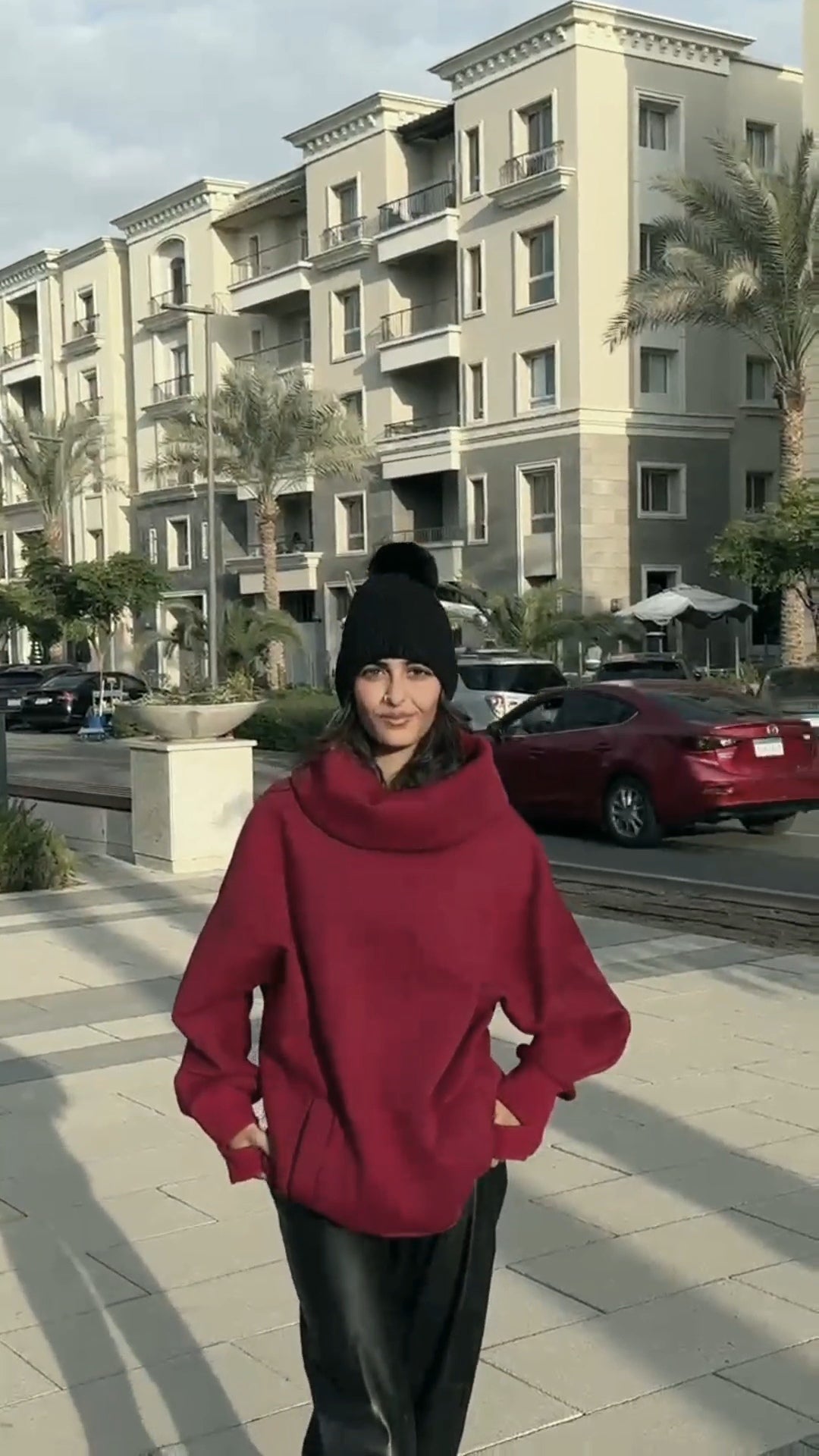 Mint Blue High Collar sweatshirt