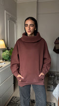 Chocolate High Collar sweatshirt