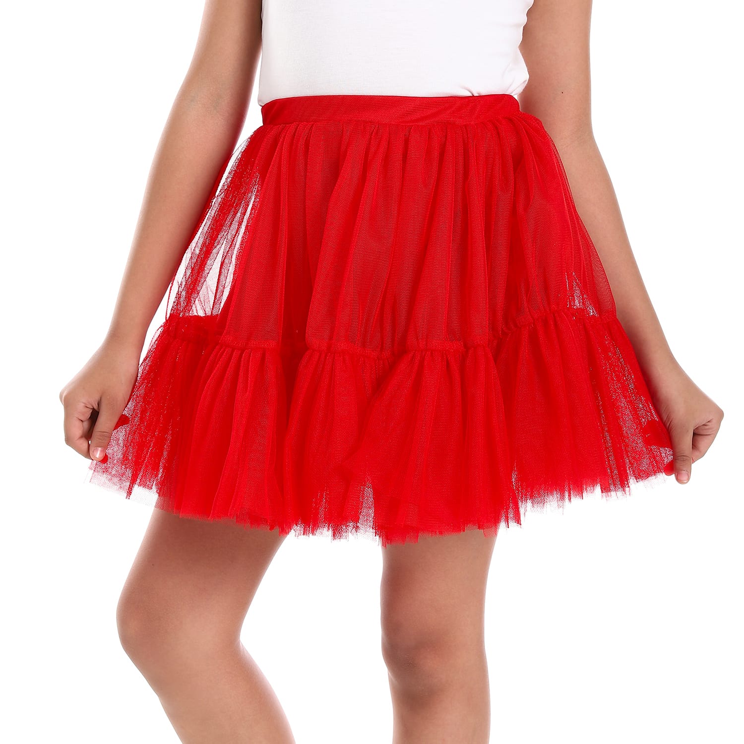 Red Puffed Kids Tutu skirt