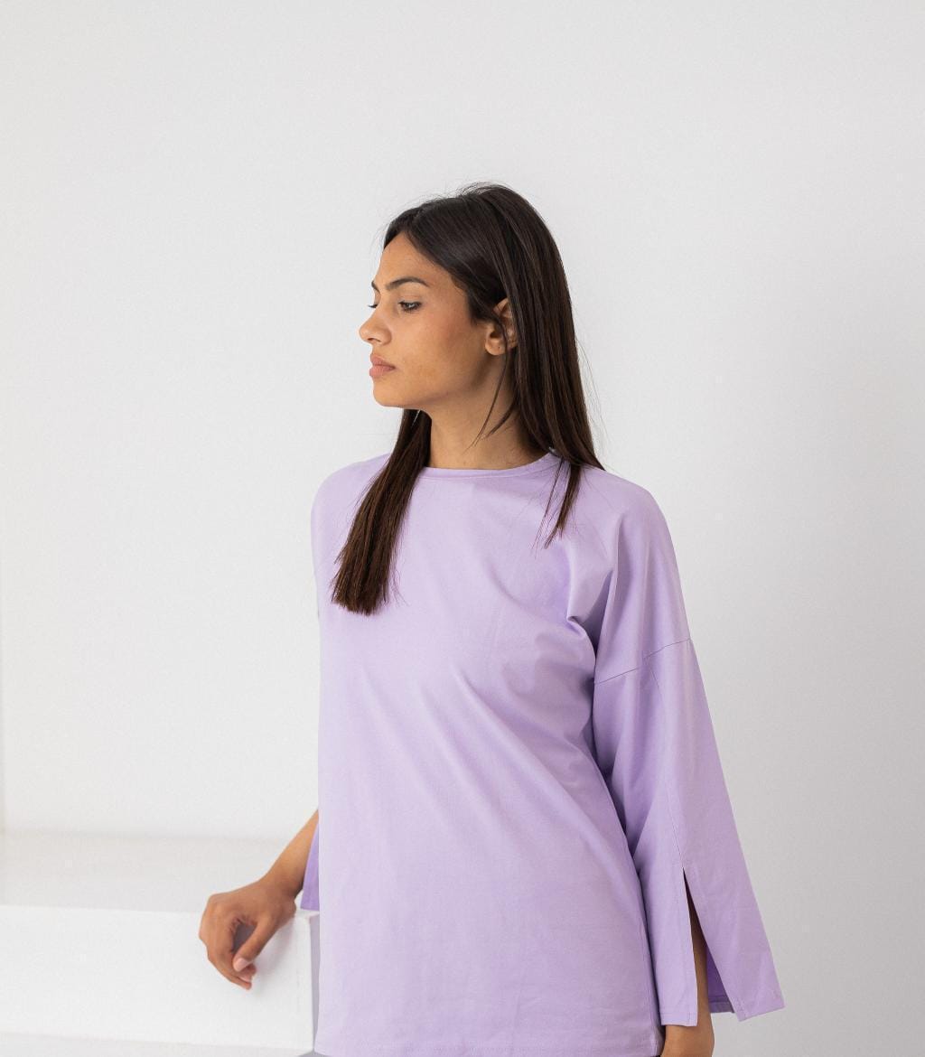 Hot Pink vent sleeve shirt dress