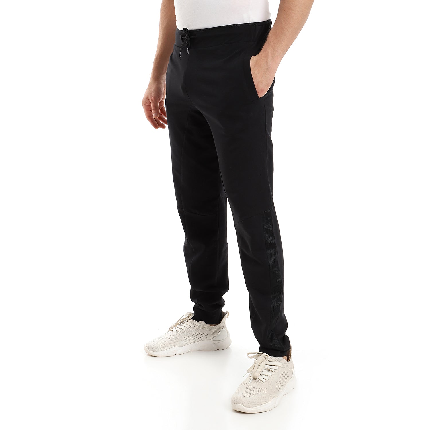 Black joggers with Black mesh