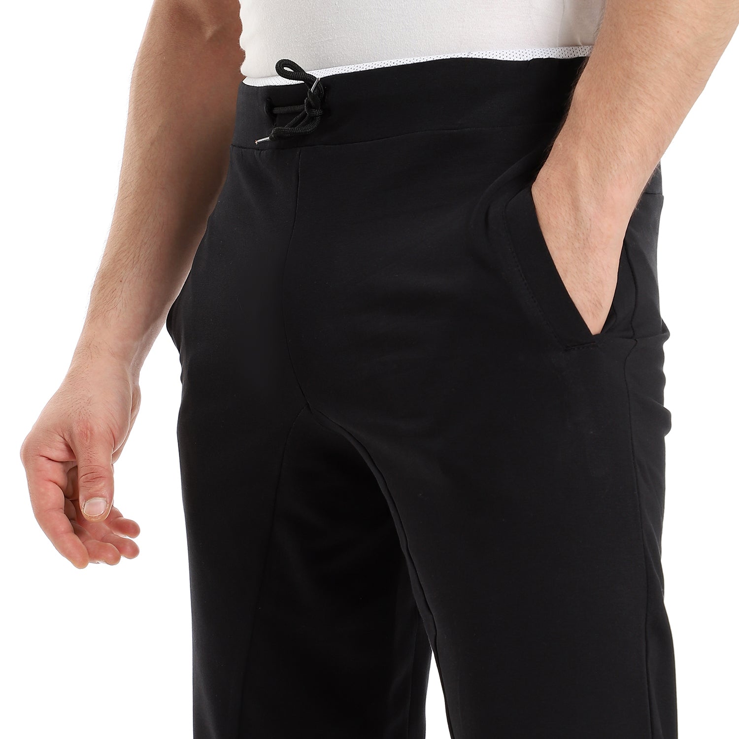 Black joggers with Black mesh