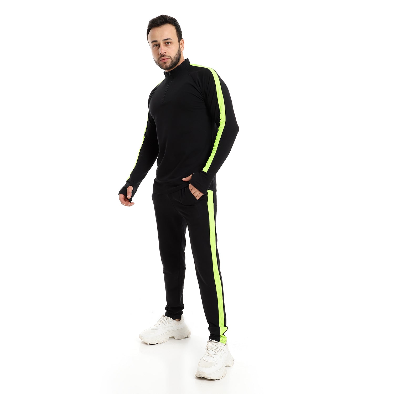 Neon yellow mesh side set