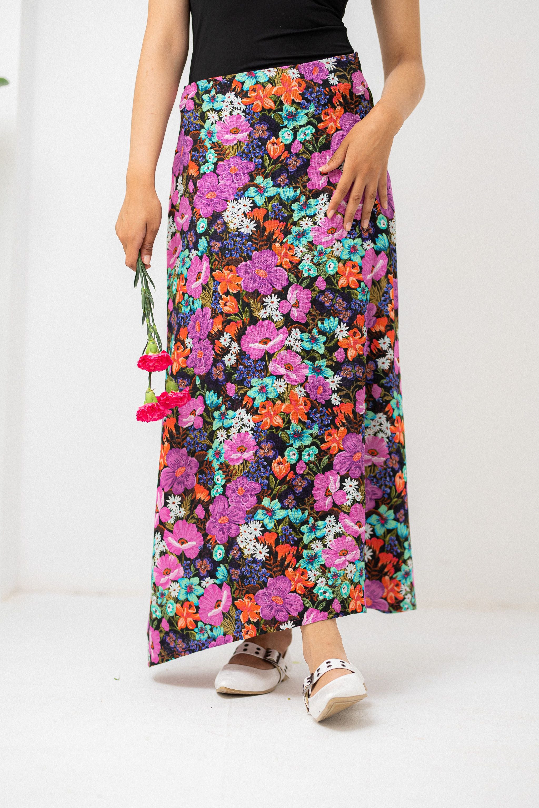 Midnight Floral Skirt