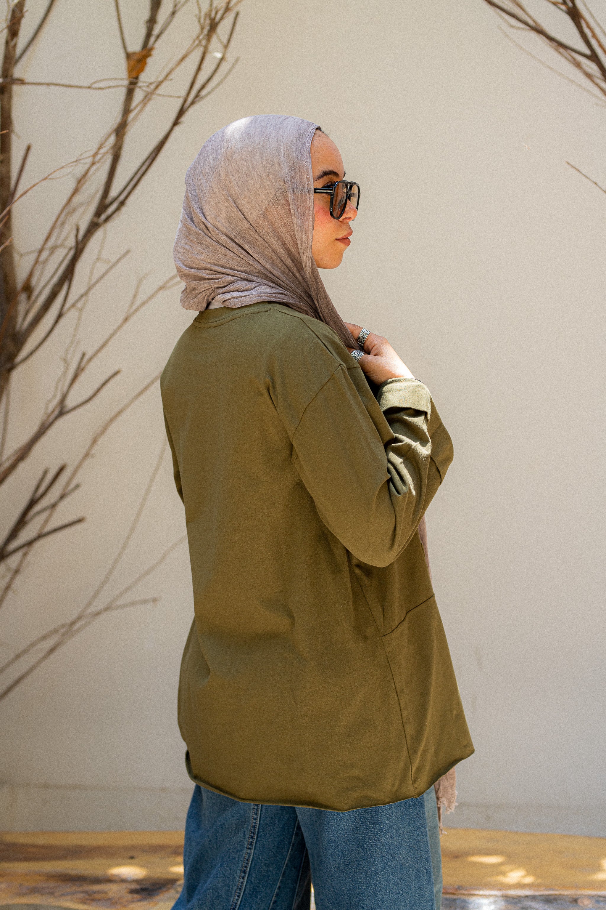 Khaki Front pocket T-shirt