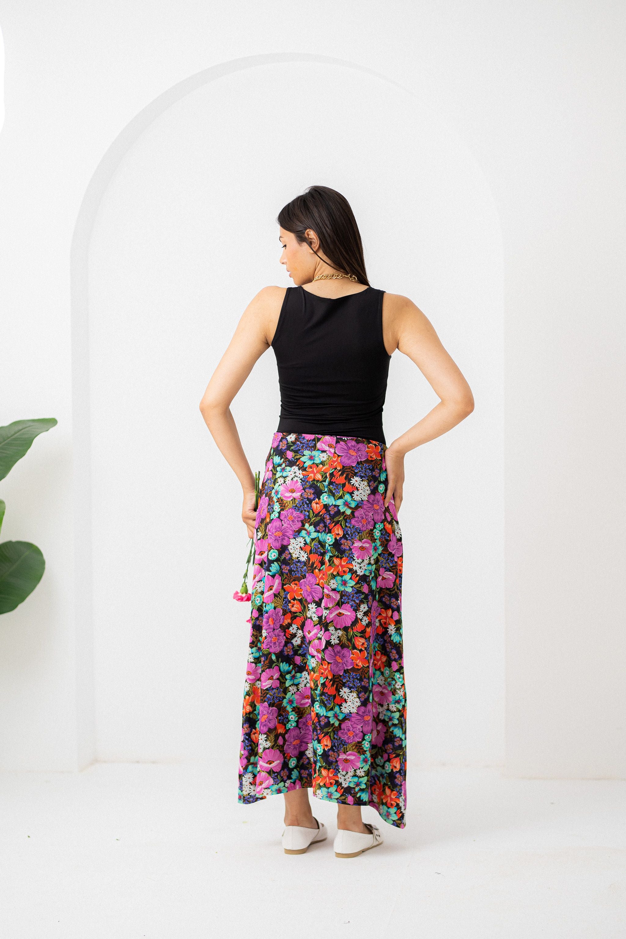 Midnight Floral Skirt