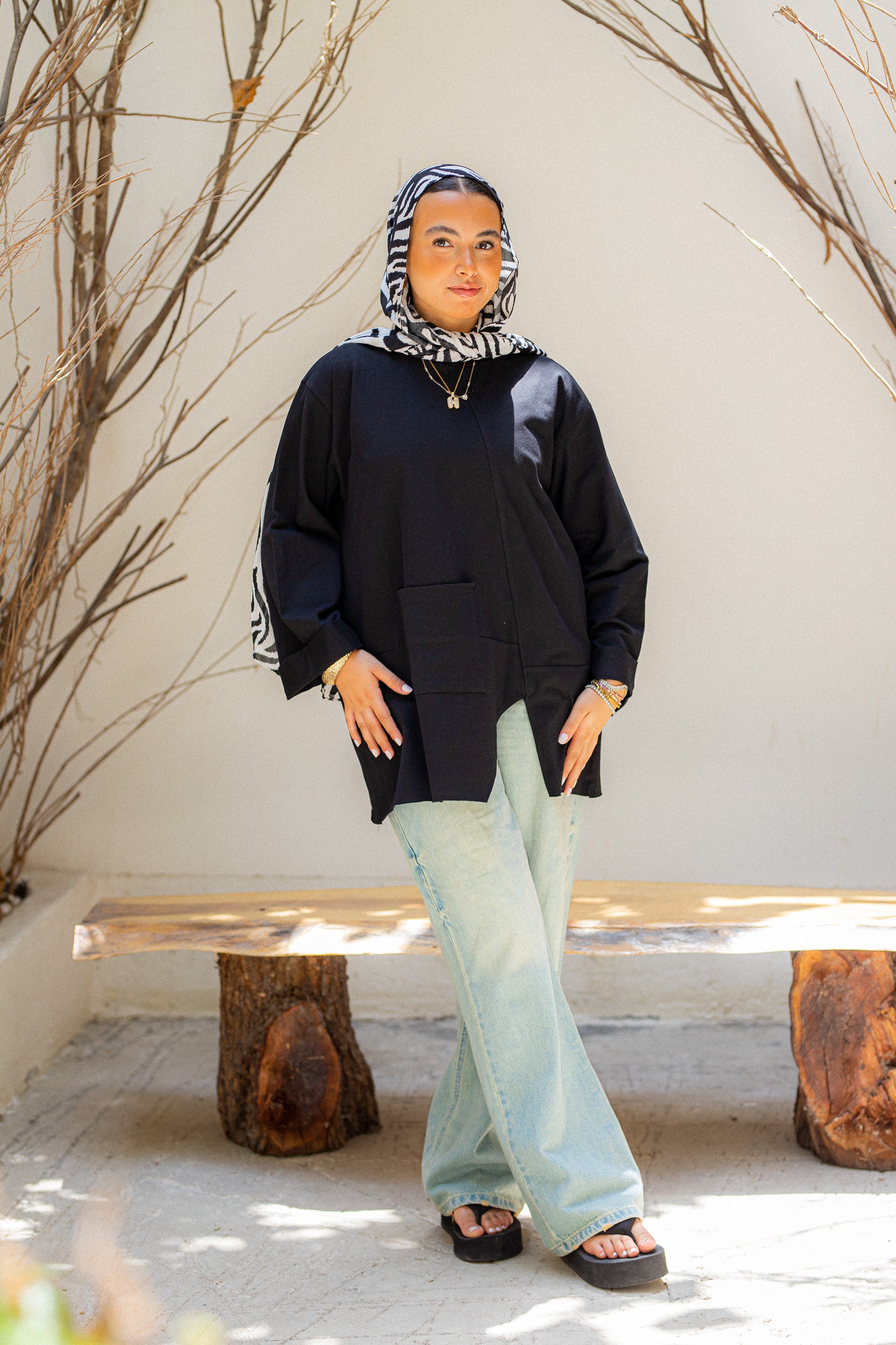 Khaki Front pocket T-shirt