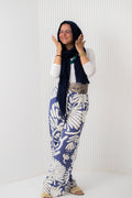 Navy Palm leaves Pants