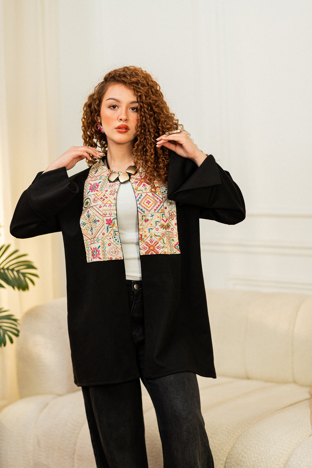 Boho chic suede Cardigan