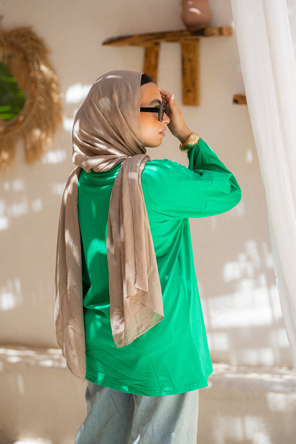 Cyan vent sleeve t-shirt