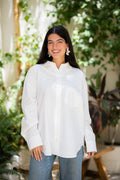 White oversized shirt