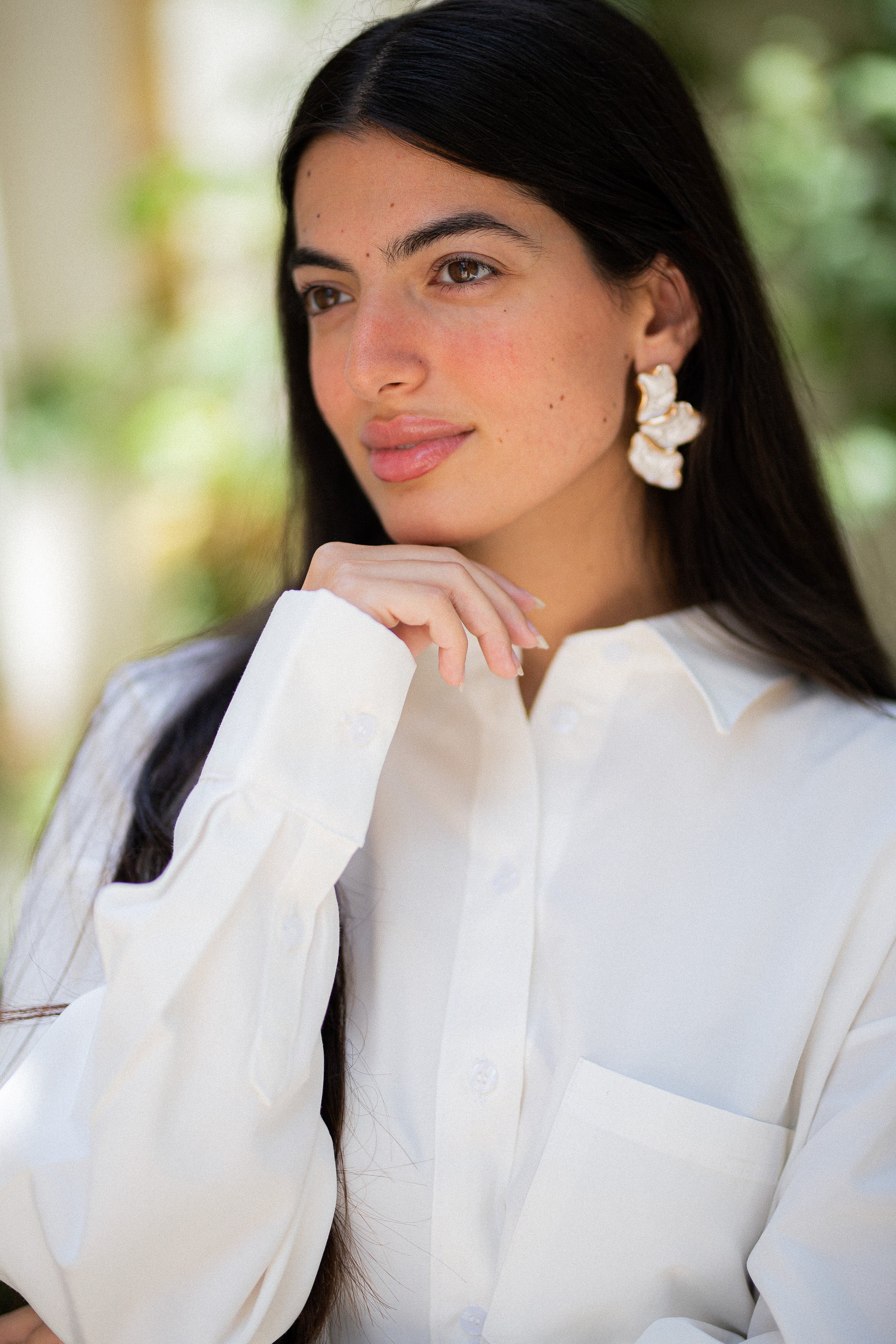 White oversized shirt