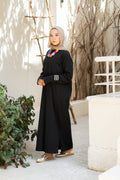 Black Oversized Long sleeve shirt dress