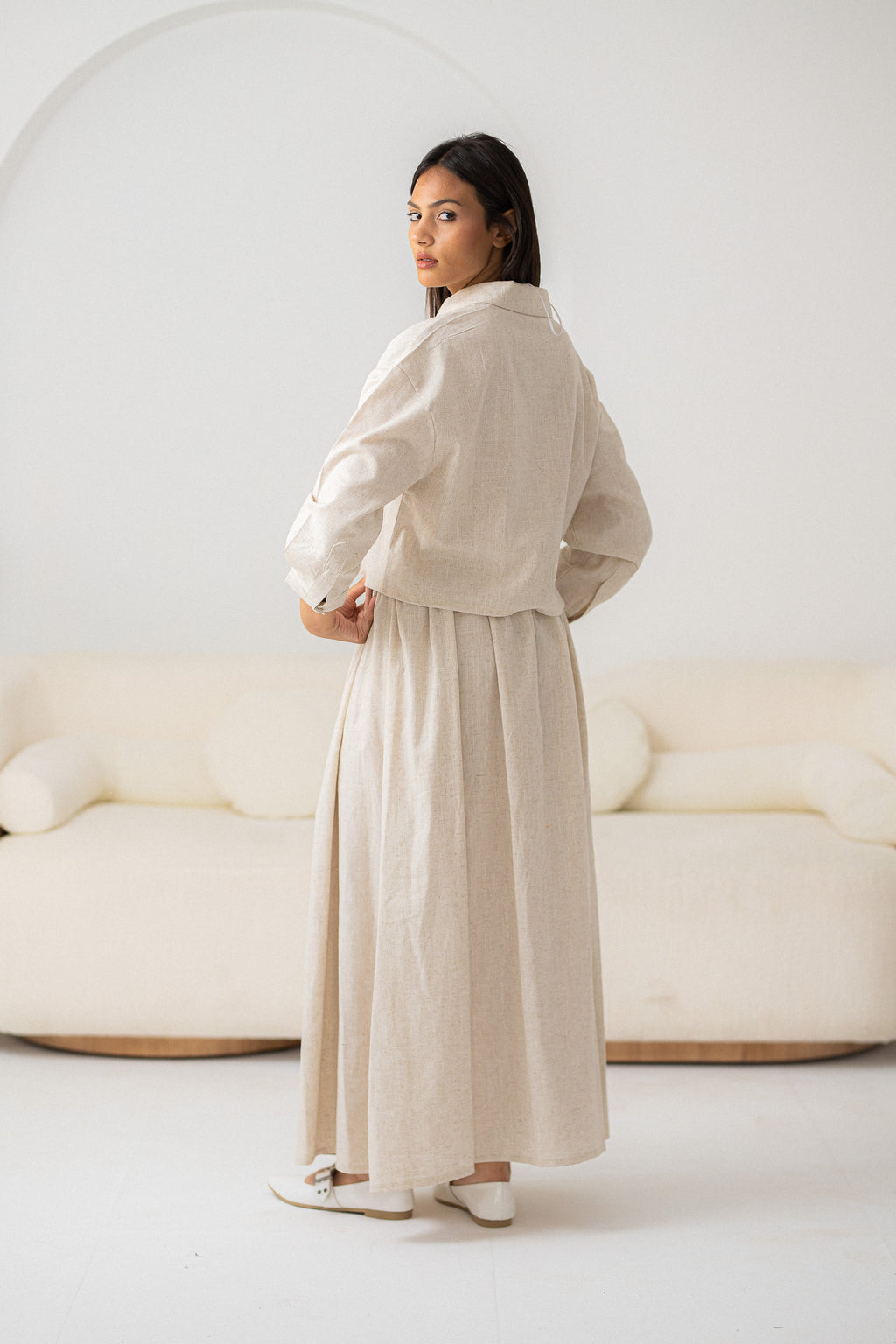 Shinny pure Linen Set