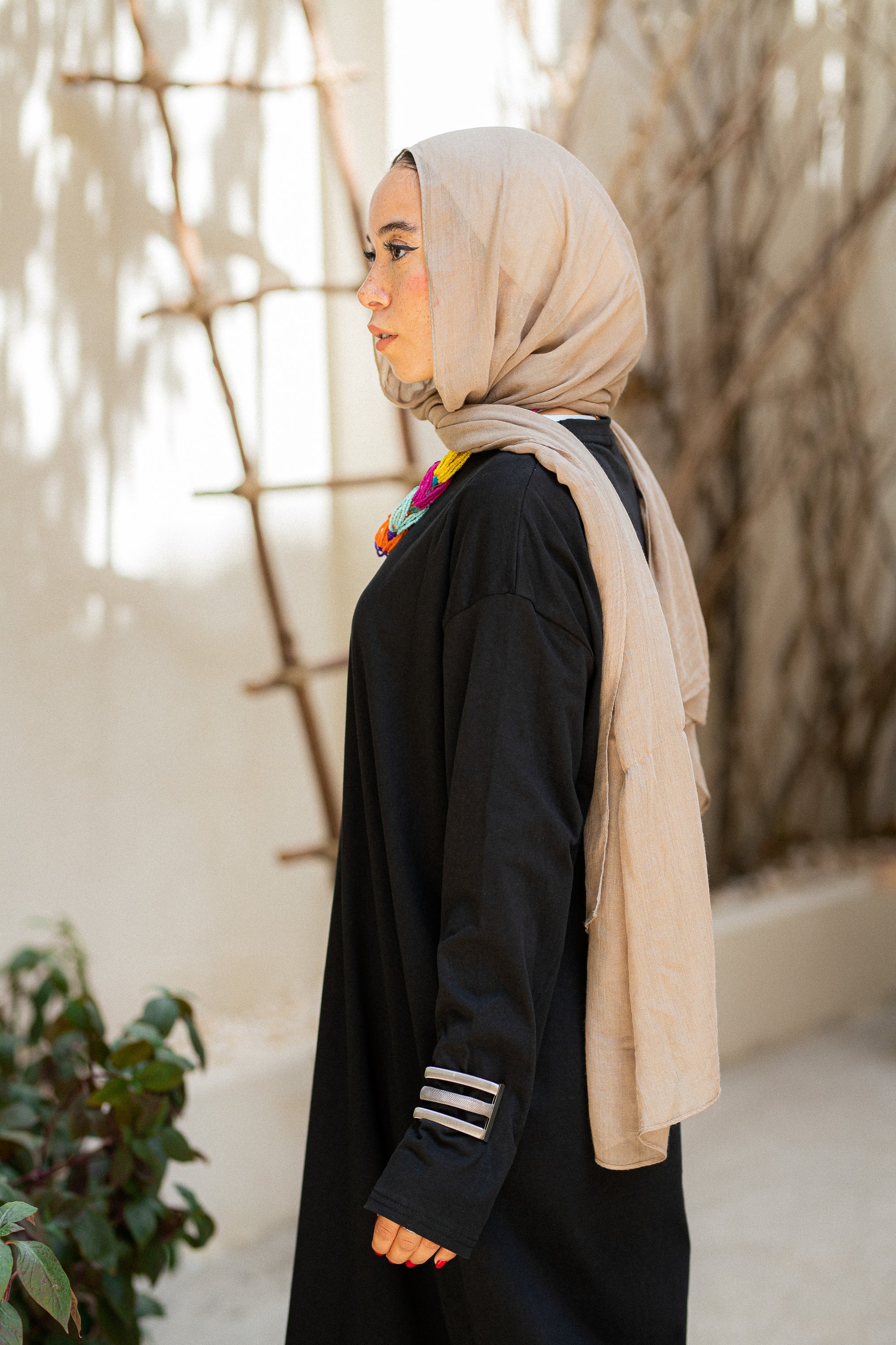 Black Oversized Long sleeve shirt dress