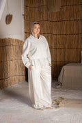 Beige Shinny Linen Pants