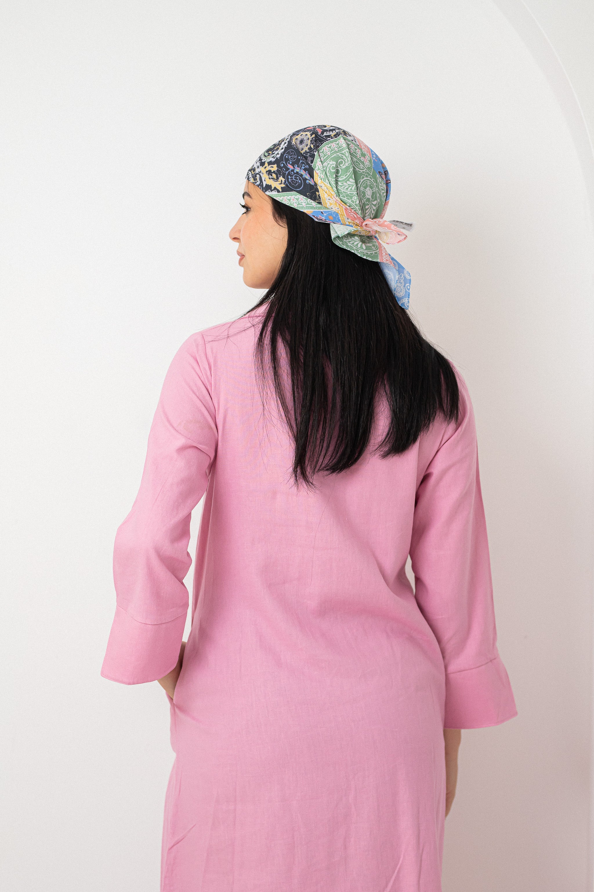 Pink Washed Pure Linen Dress