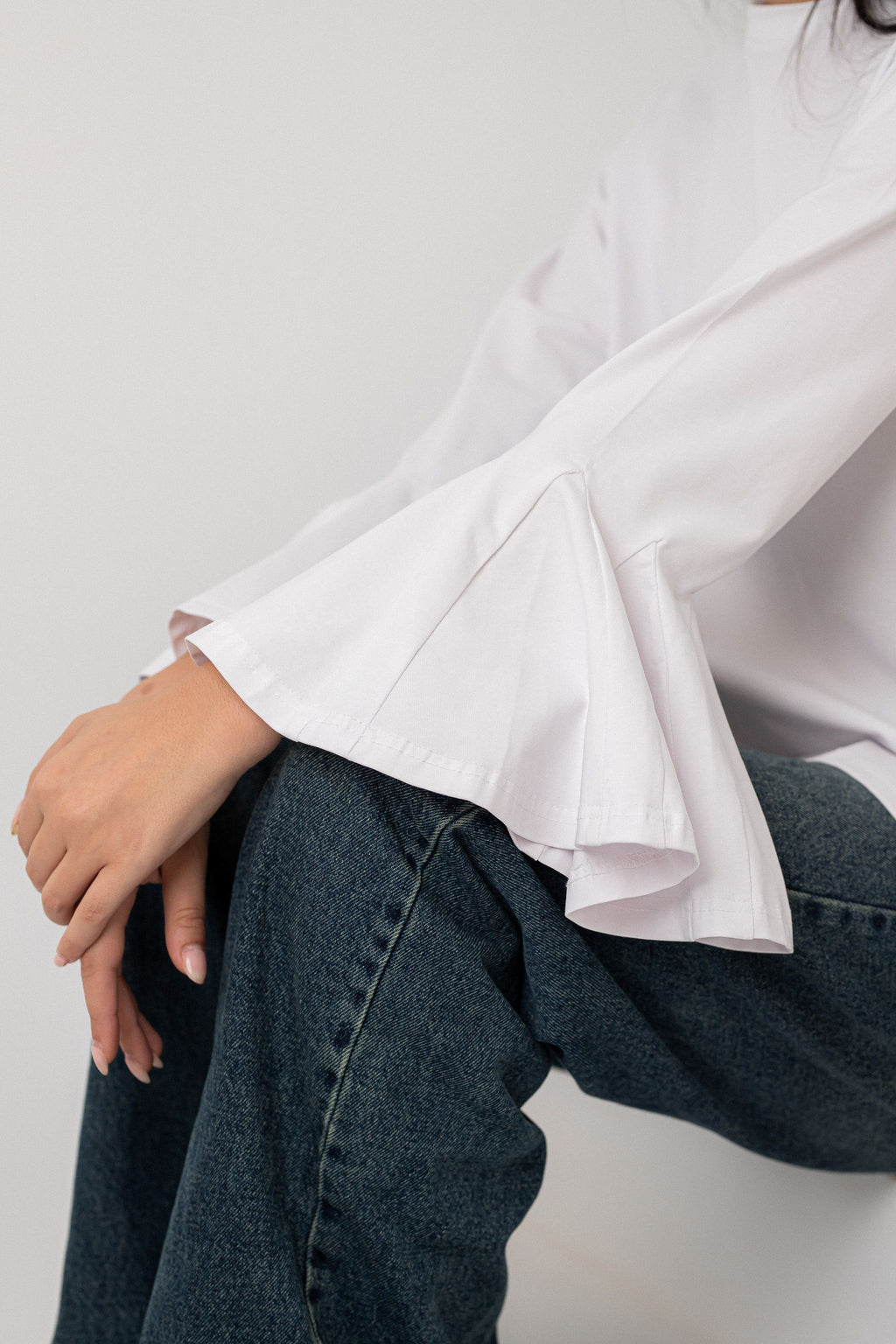 White Sensu sleeves t-shirt