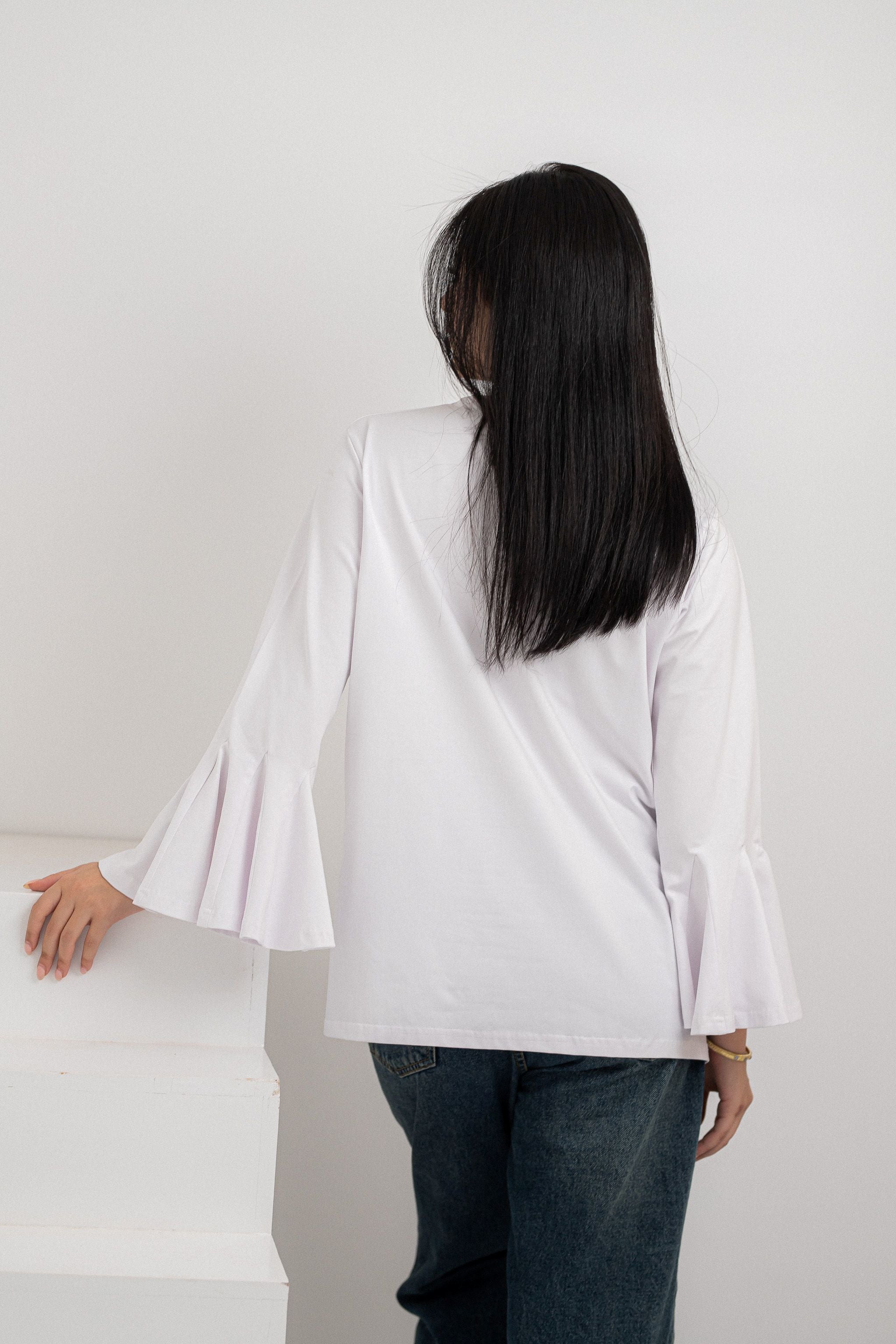 Beige Sensu sleeves t-shirt