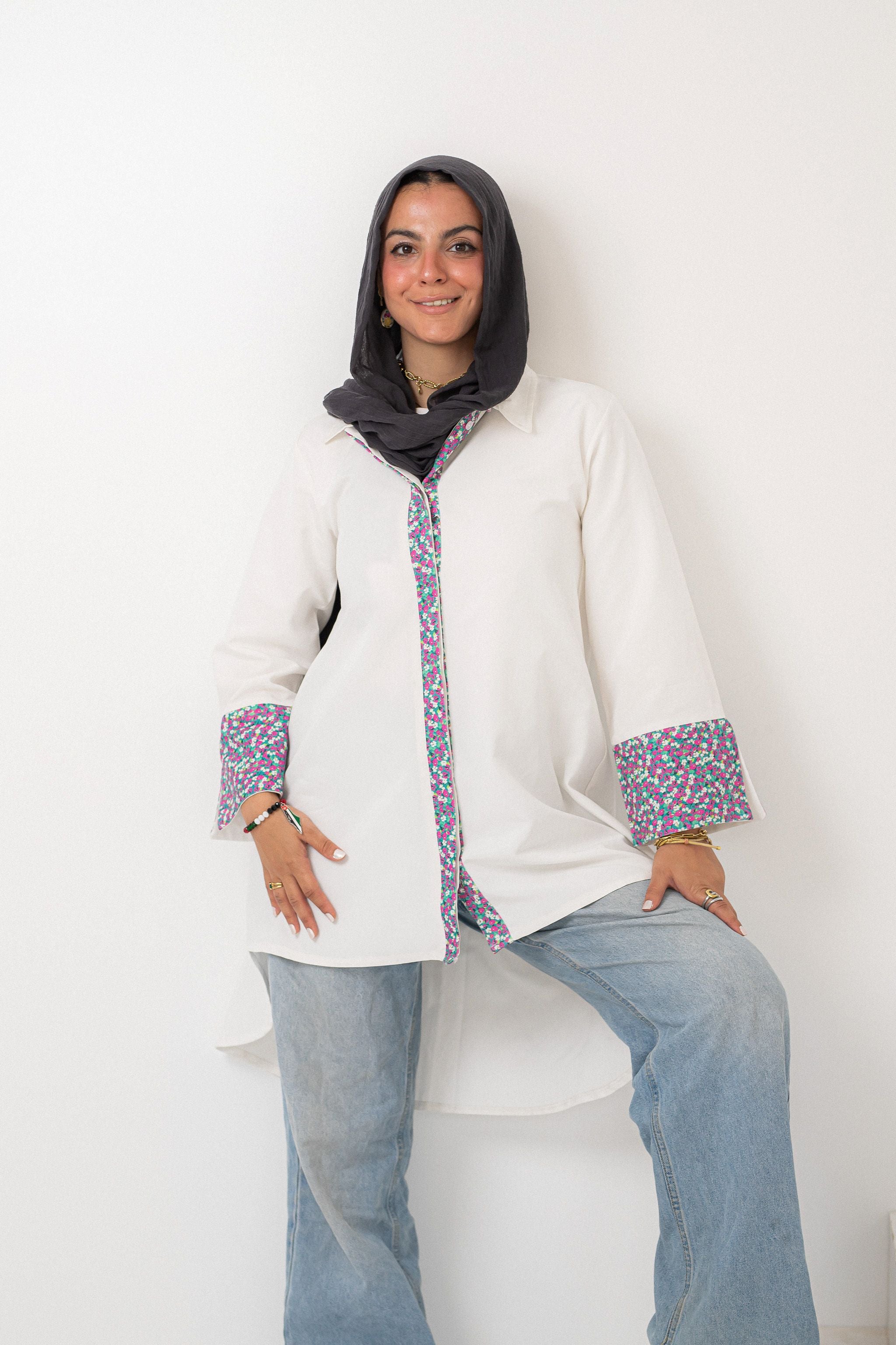 Floral Fusion Oversized shirt