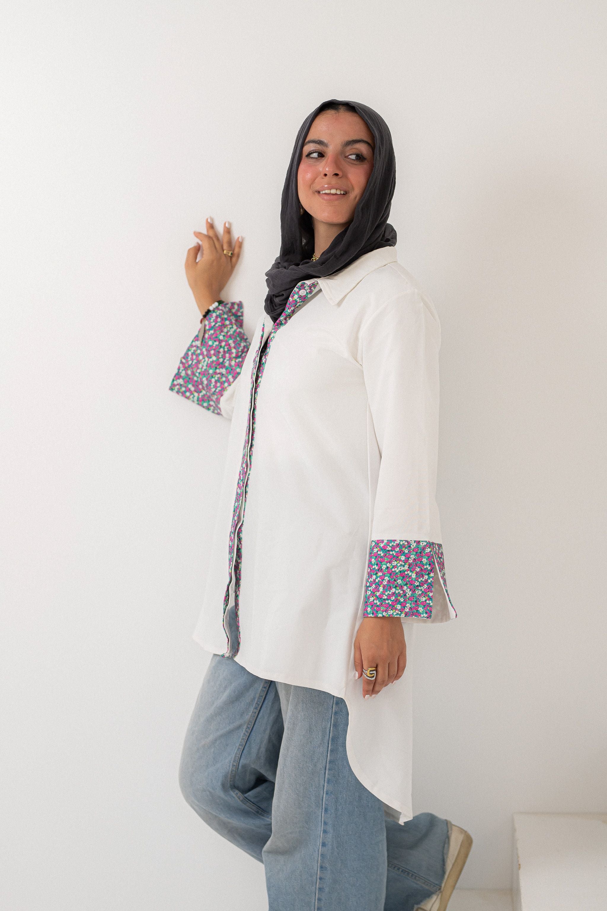 Floral Fusion Oversized shirt