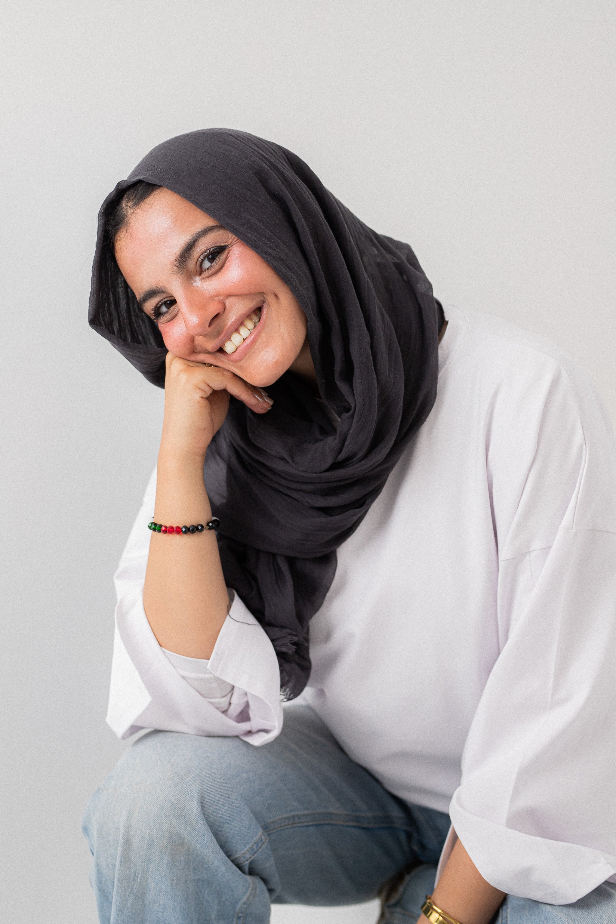 White vent sleeve t-shirt