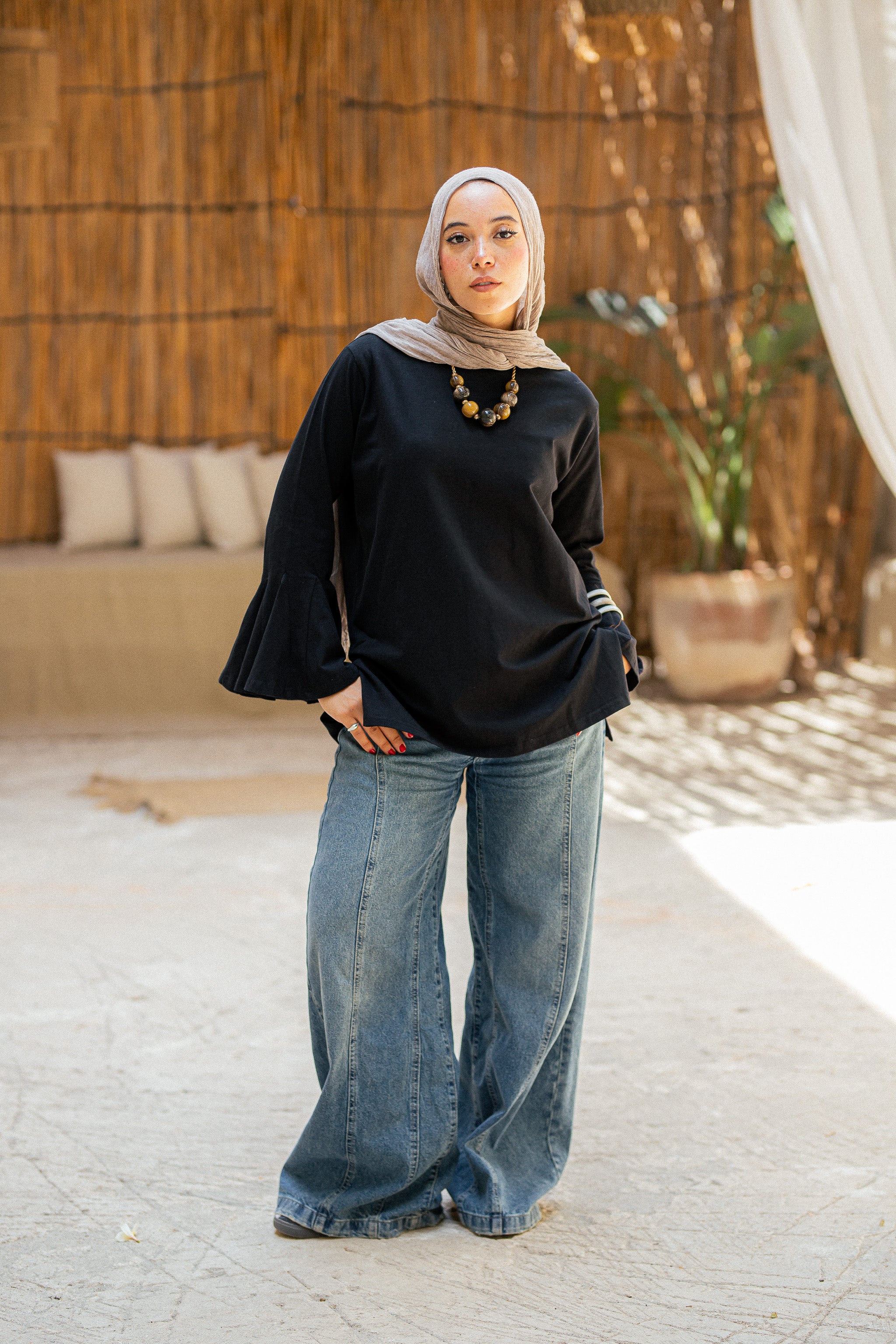 Black Sensu sleeves t-shirt