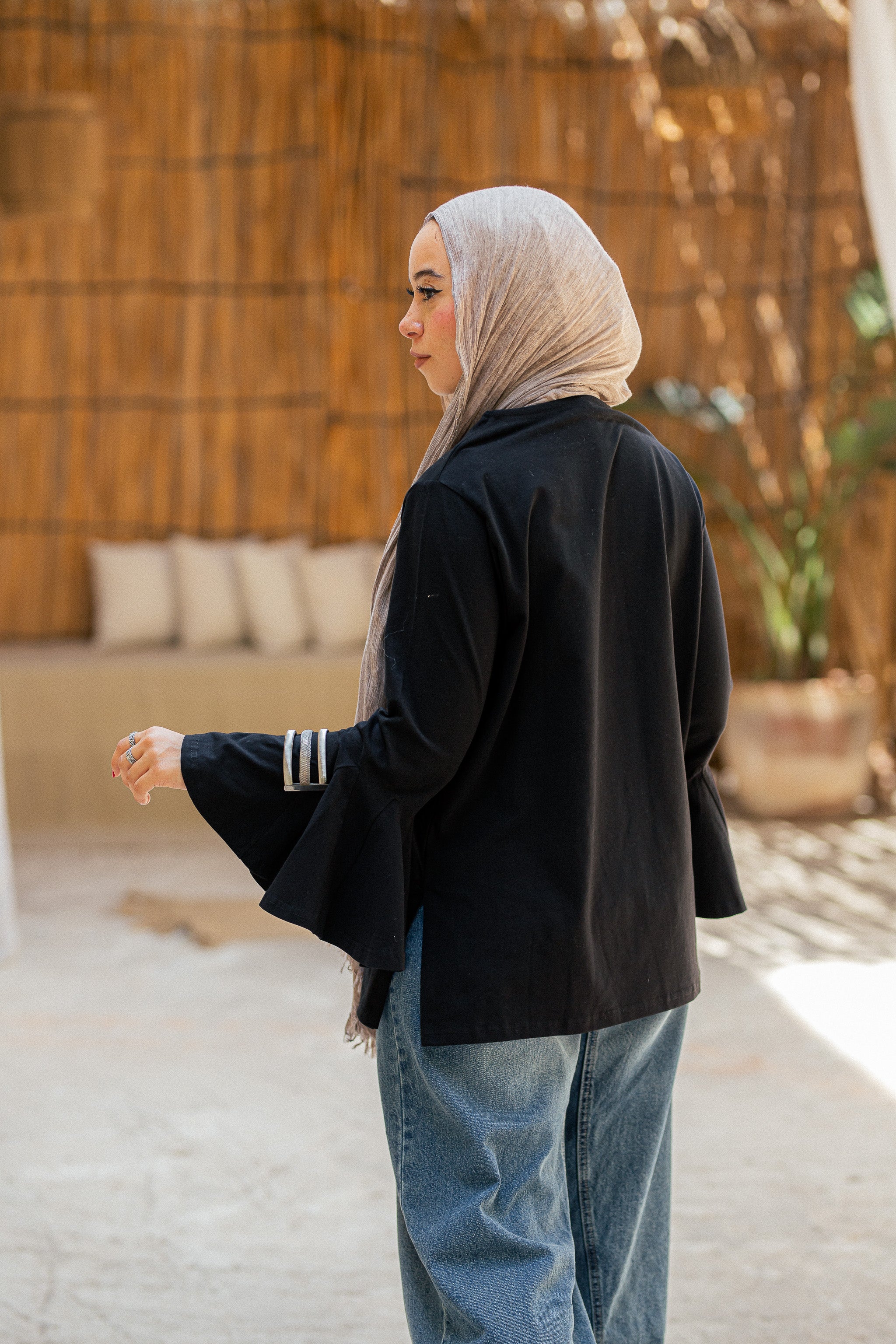 Black Sensu sleeves t-shirt