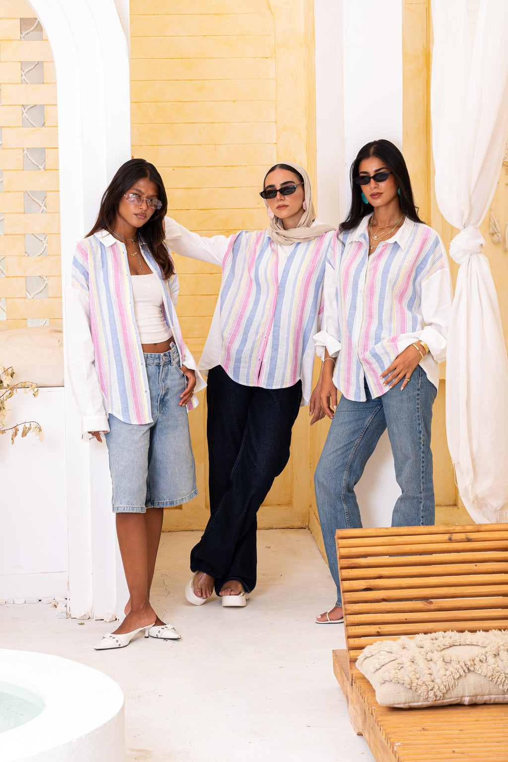 Candy stripes Pure Linen Shirt