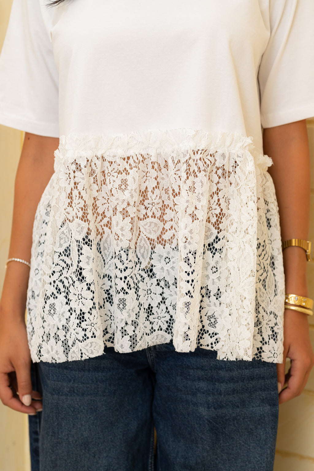 Half Lace Tee SS