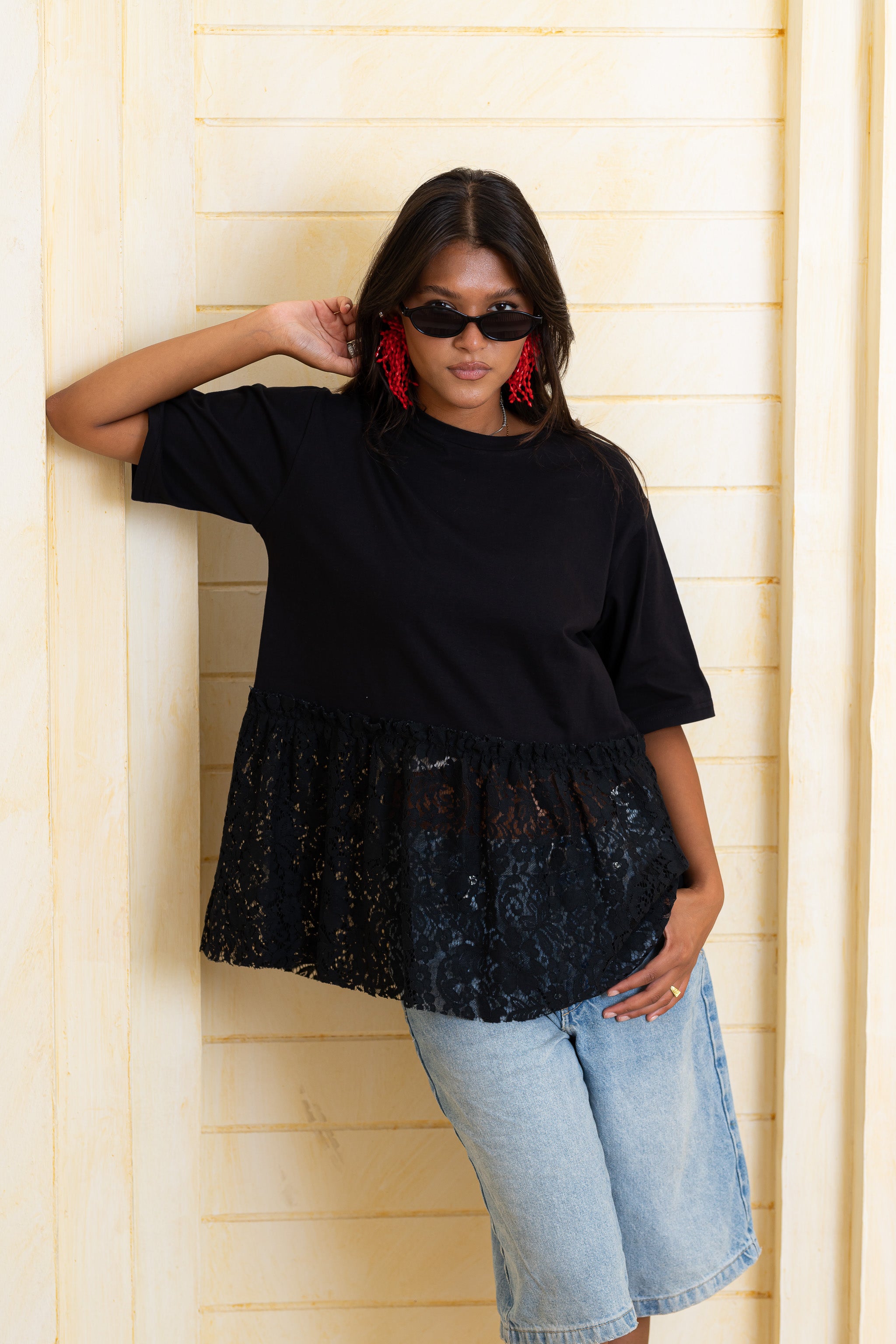 Half Lace Tee SS