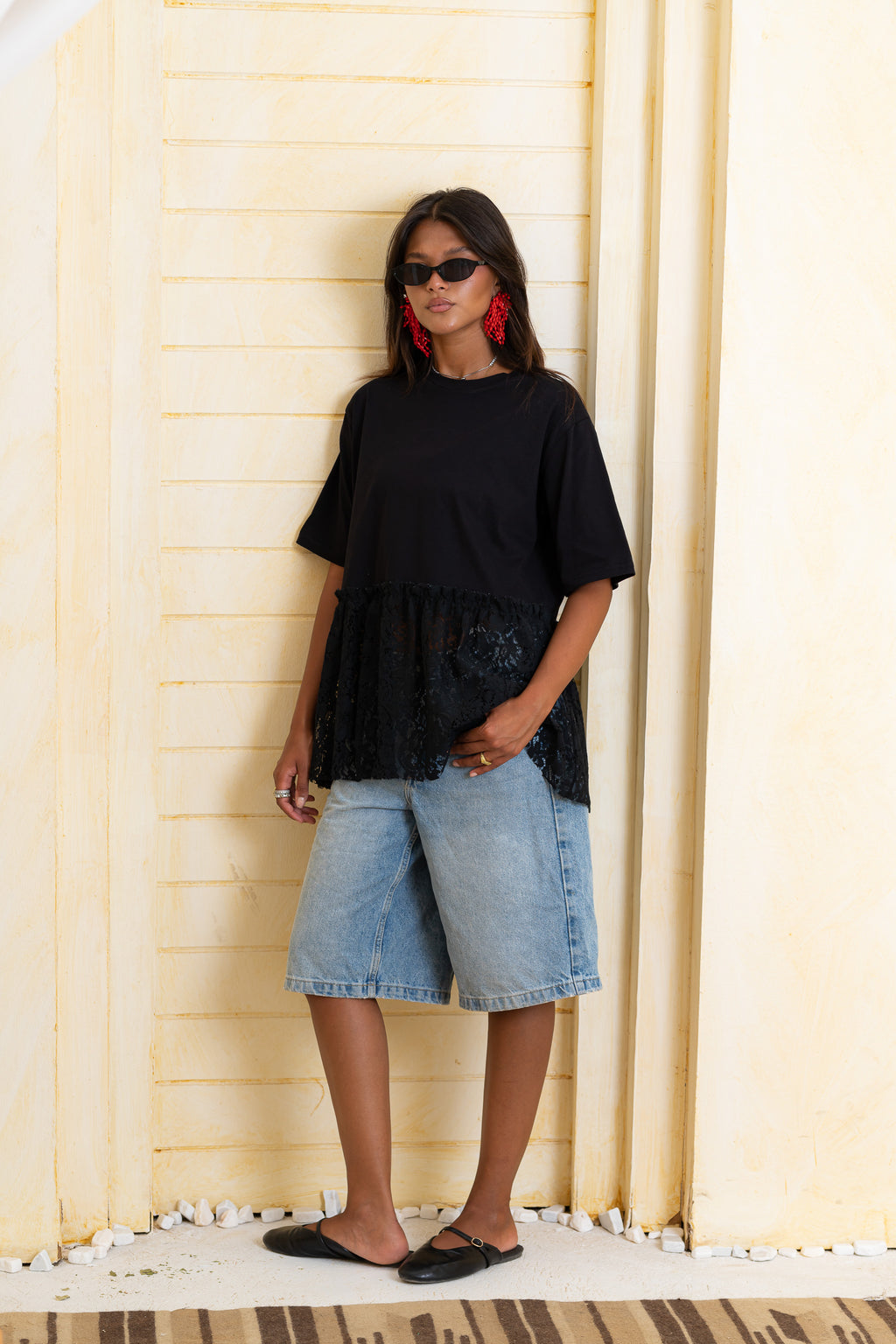 Half Lace Tee SS