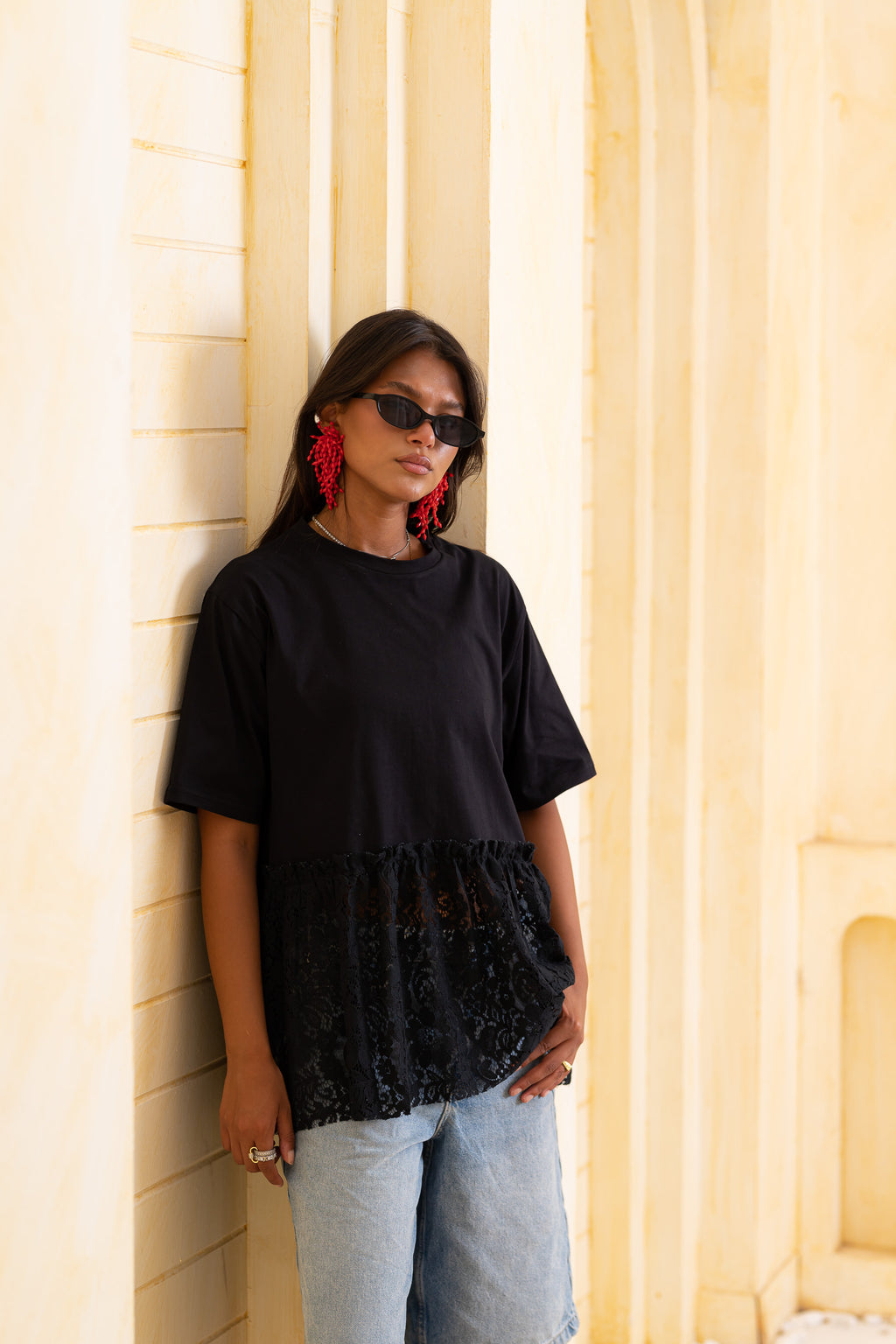 Half Lace Tee SS