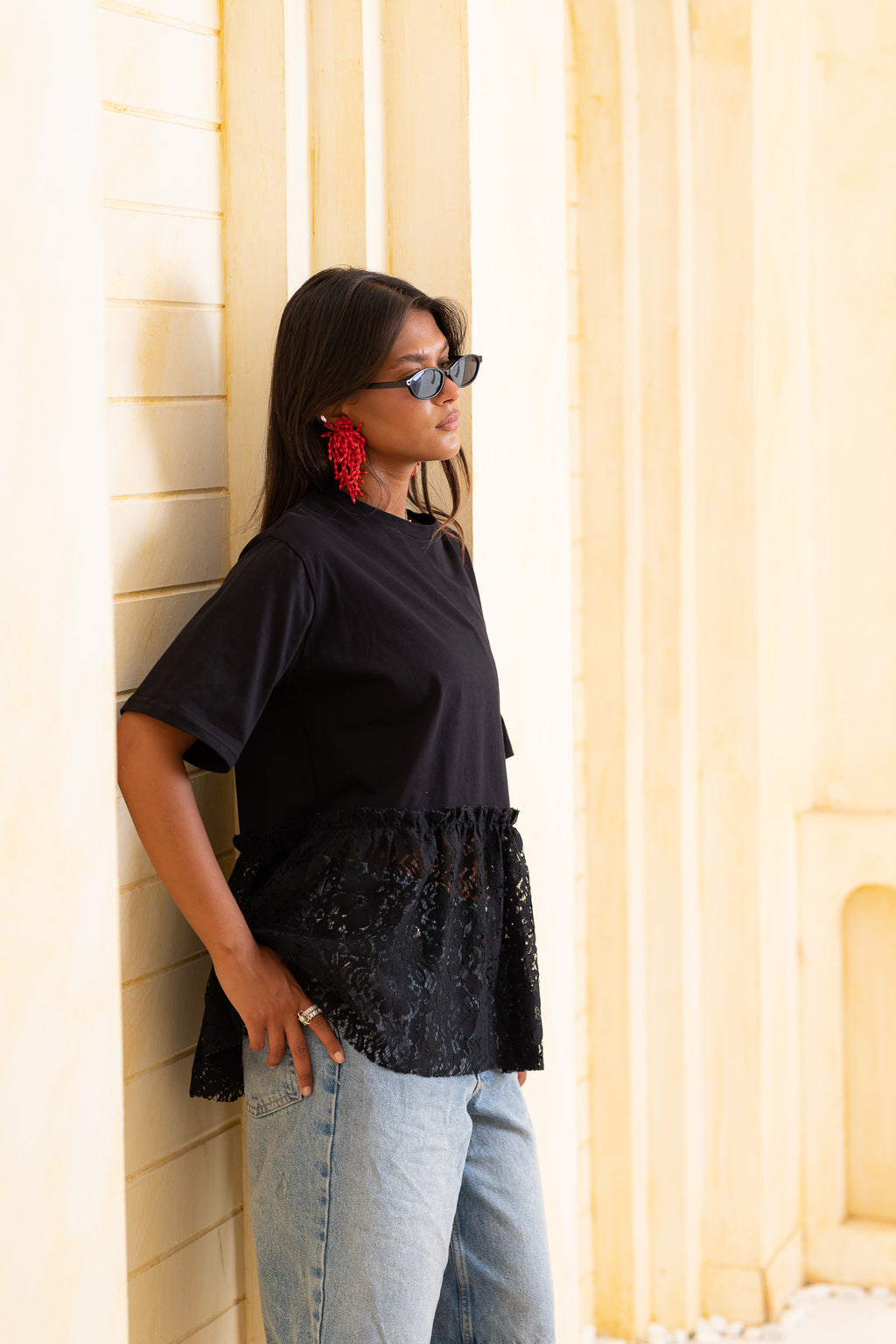 Half Lace Tee SS