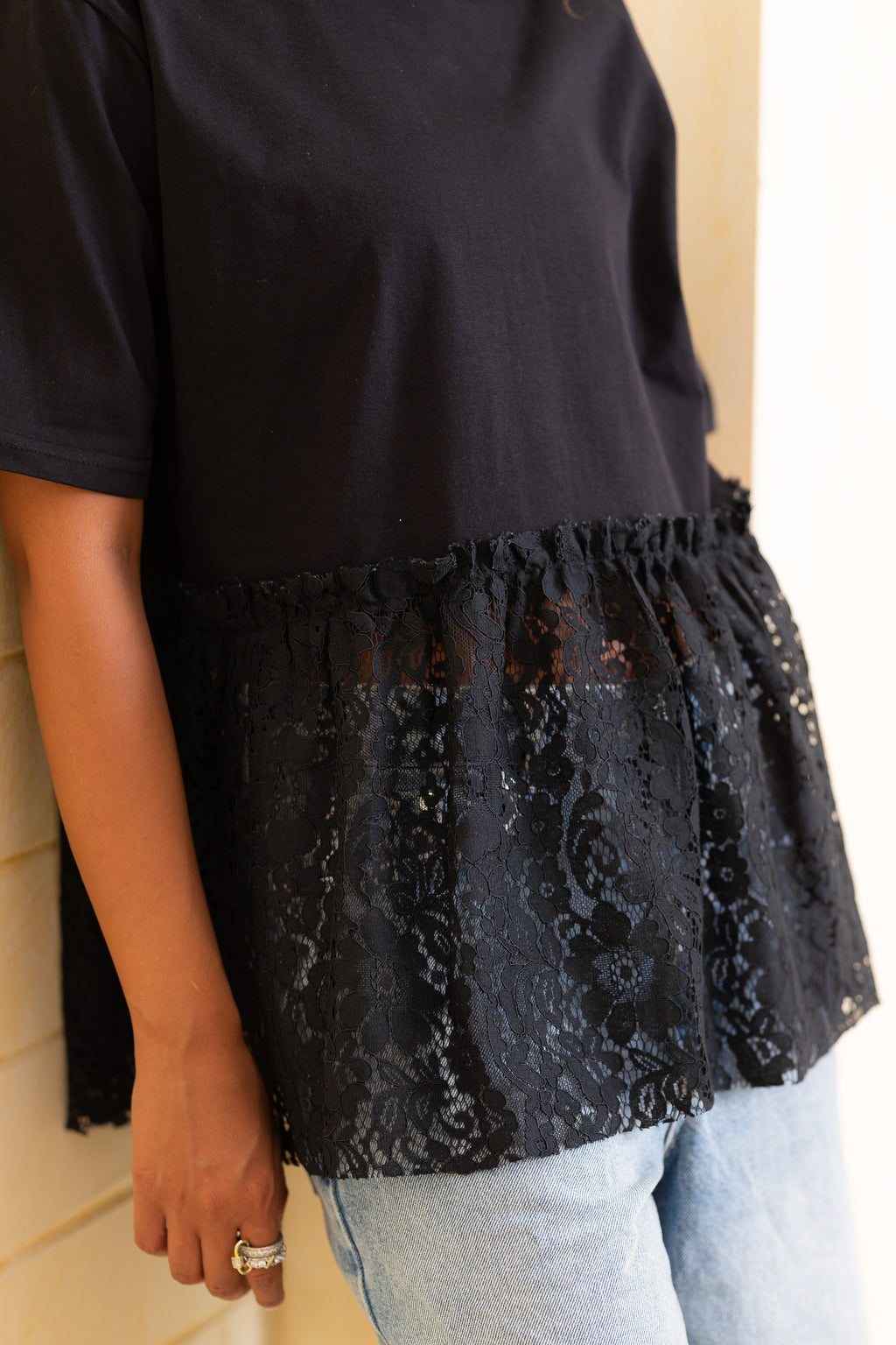 Half Lace Tee SS