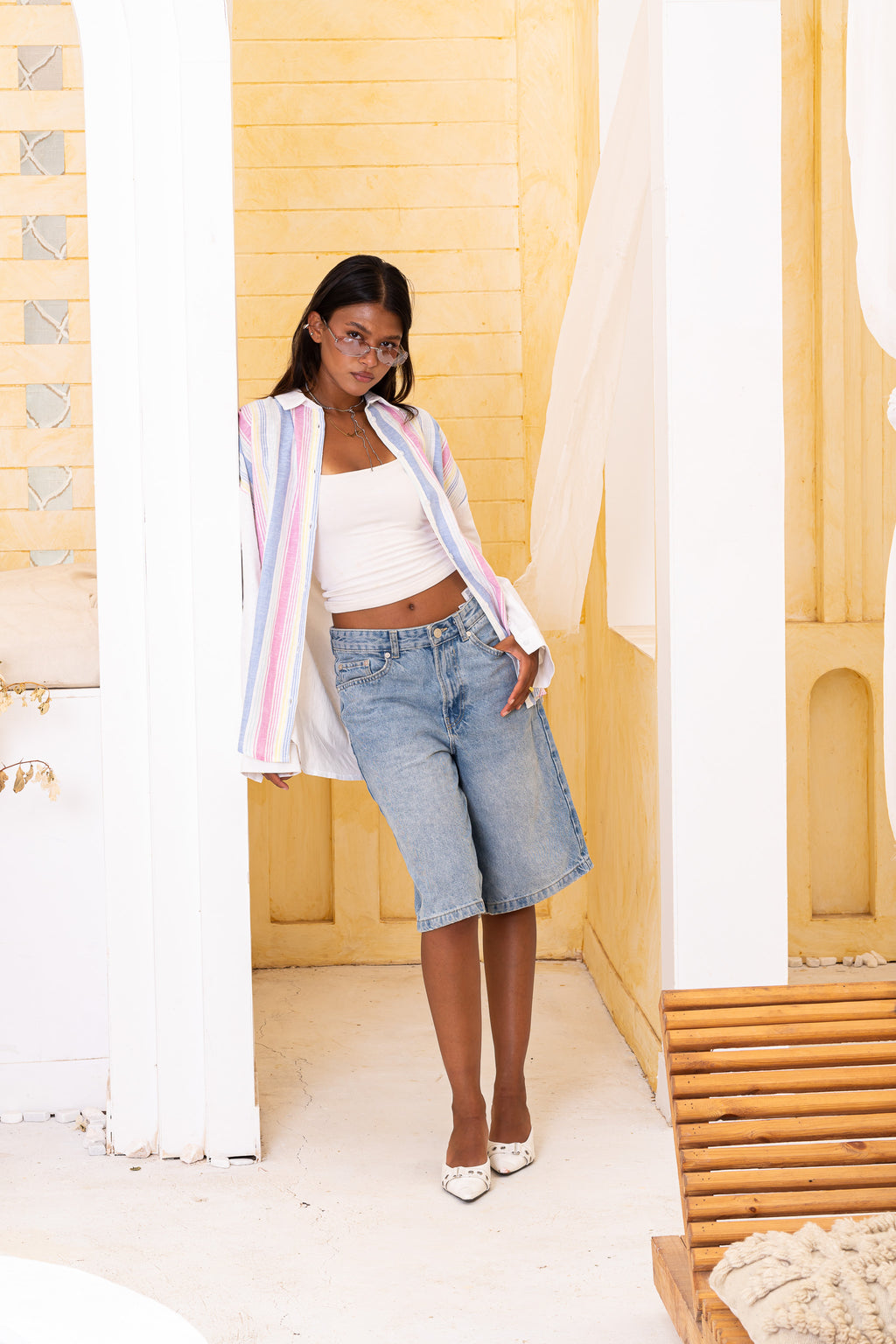 Candy stripes Pure Linen Shirt