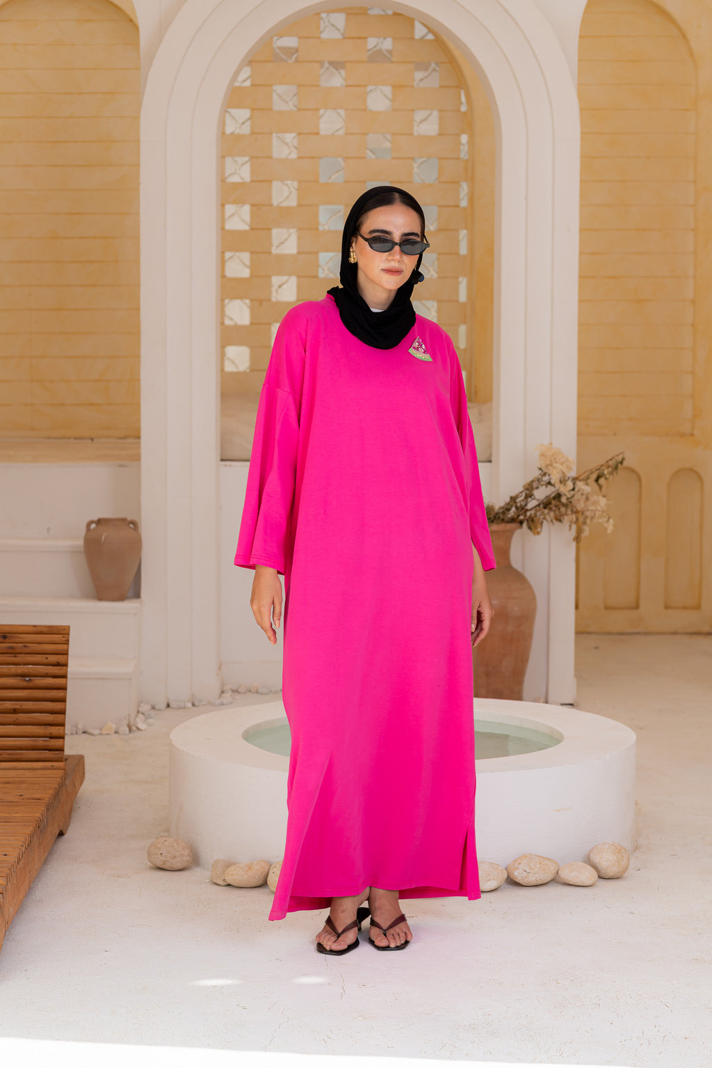 Vent sleeve shirt dress