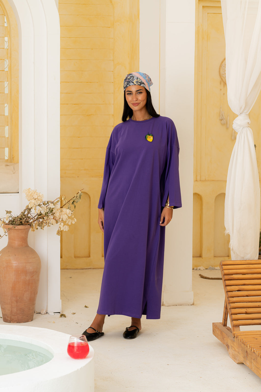 Vent sleeve shirt dress