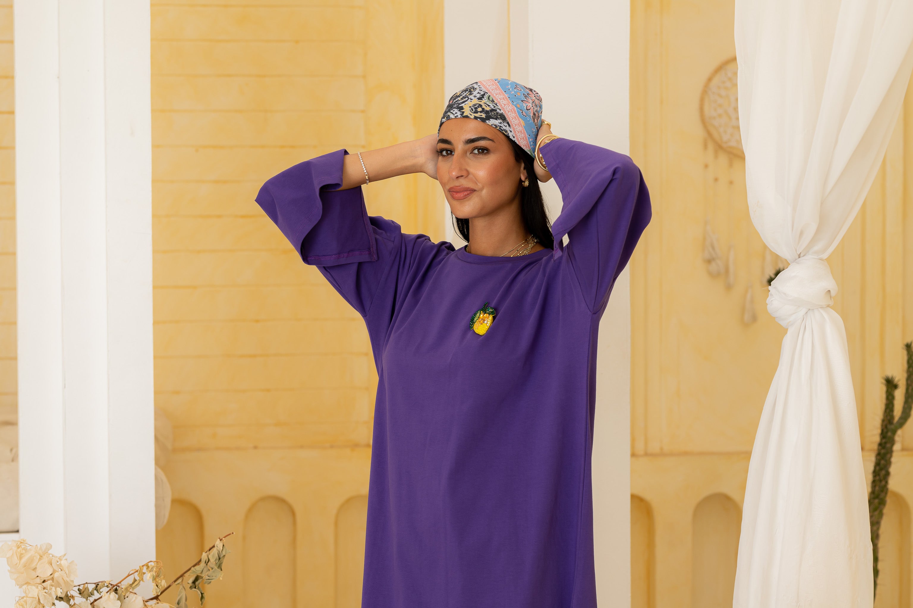 Vent sleeve shirt dress