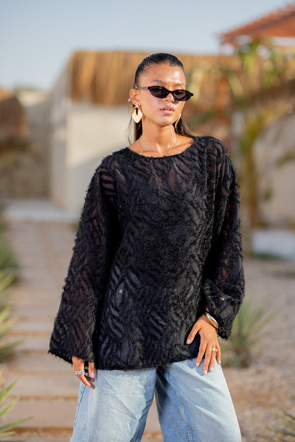 Fringe Chiffon Top