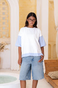 Overlay Short striped sleeves Tee