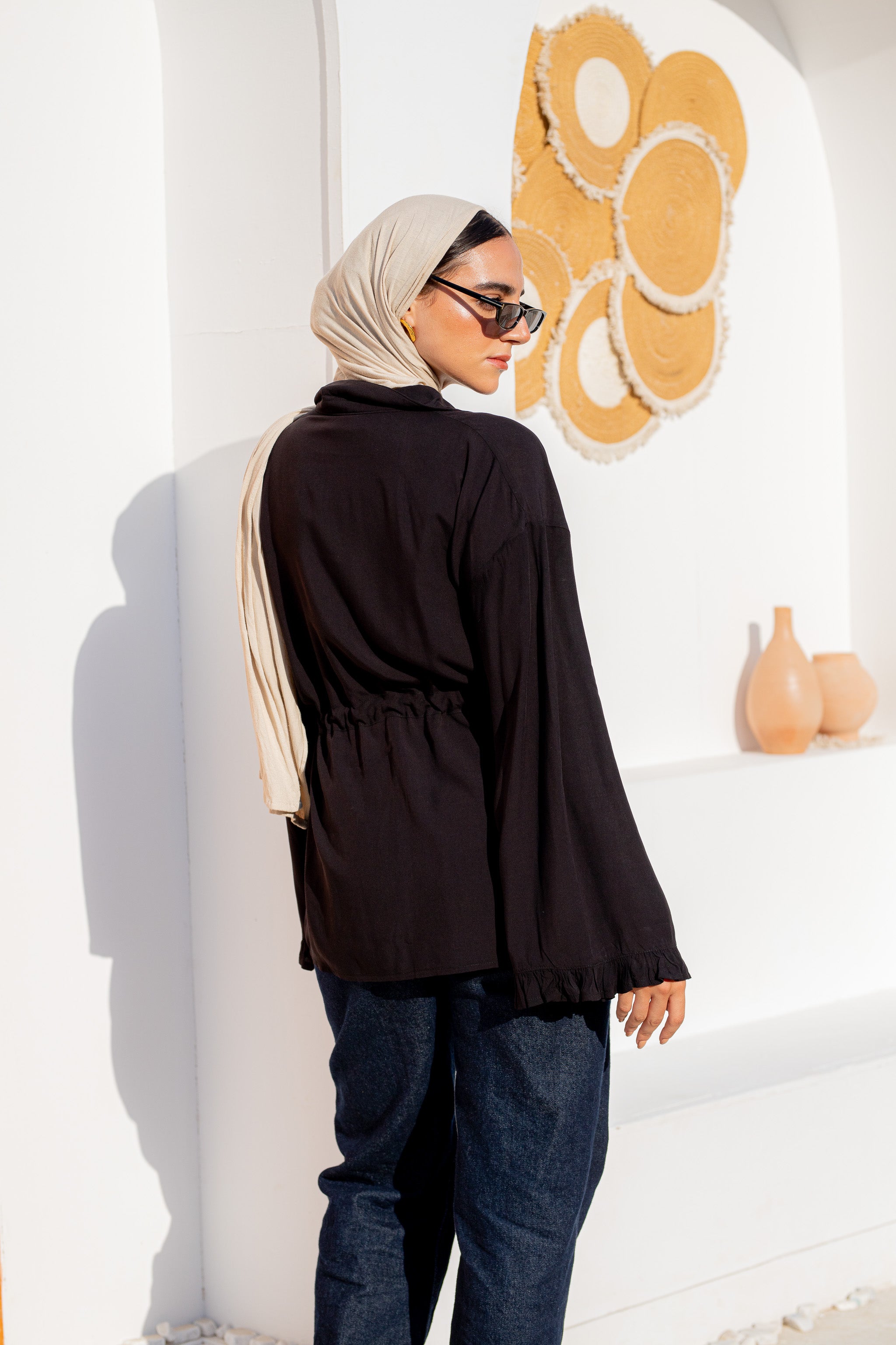 Mini ruffled L.S. shirt