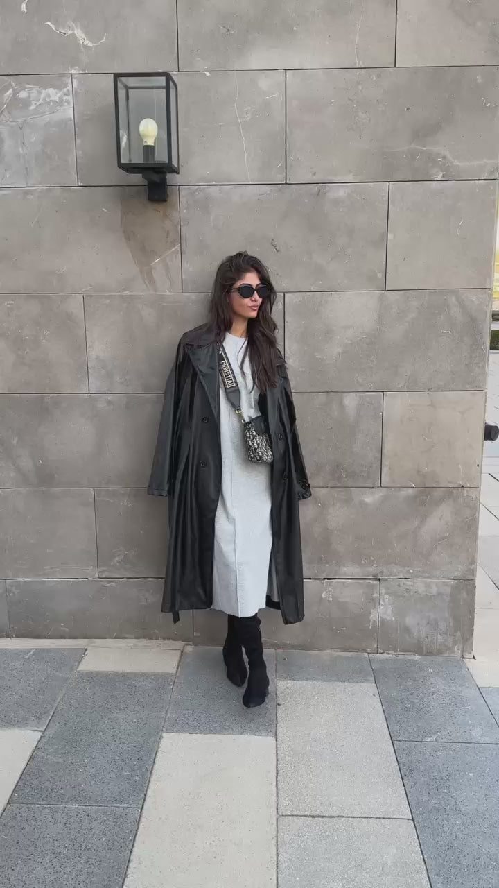 Grey melnage Rib dress